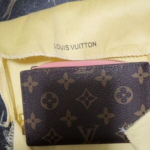 Louis Vuitton Dark Brown Monogram Wallet With Dust Cover